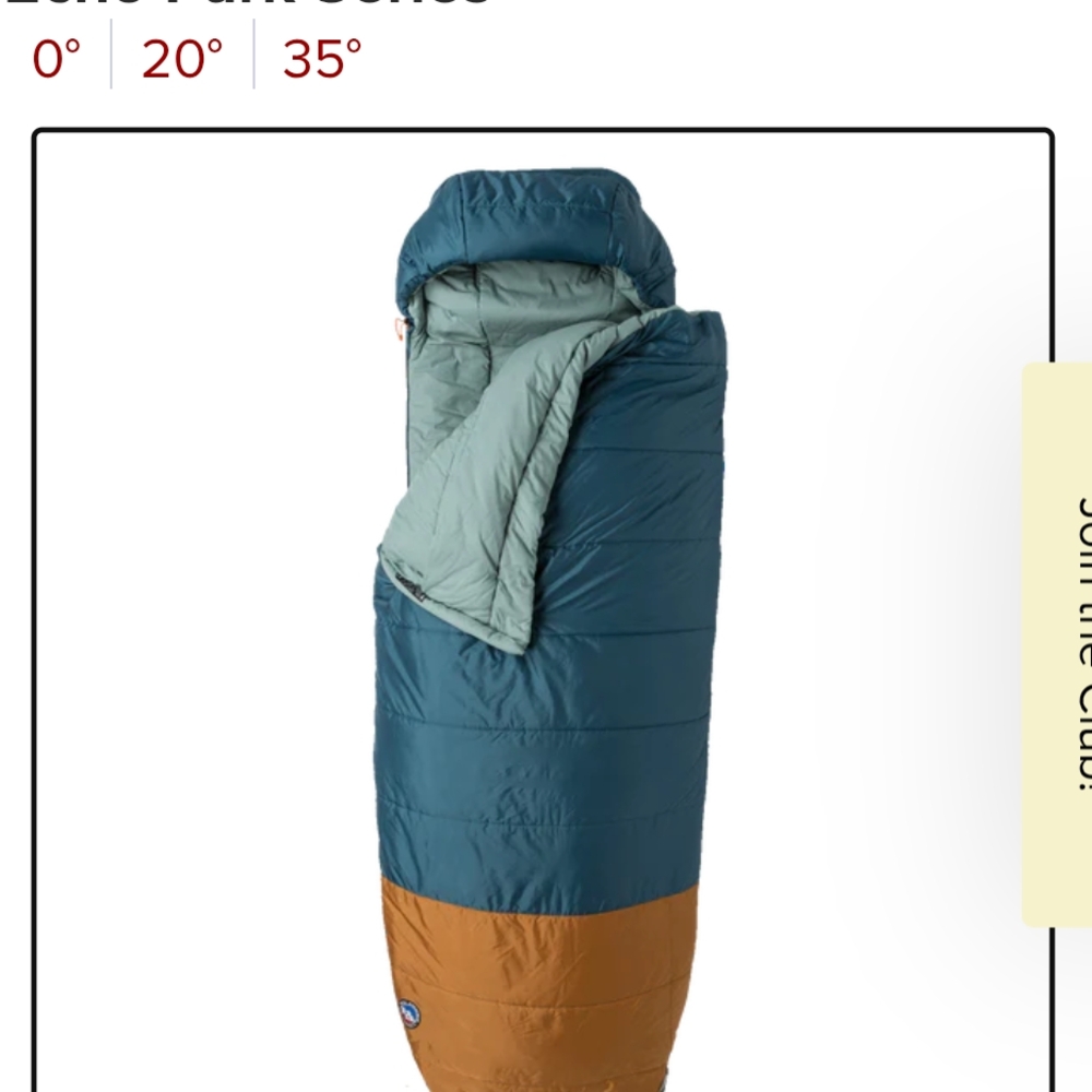 Cozy Blue and Tan Sleeping Bag
